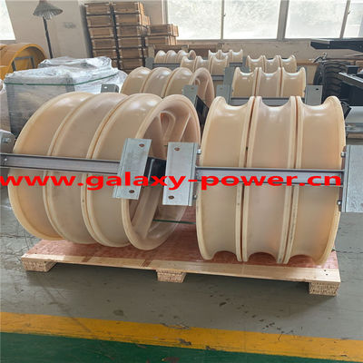 Diamètre 660x100mm ligne outil de Stringing Block Transmission de conducteur de trois roues