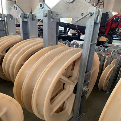 Conducteur en nylon Stringing Blocks de roues de paquet de la charge 120KN évaluée